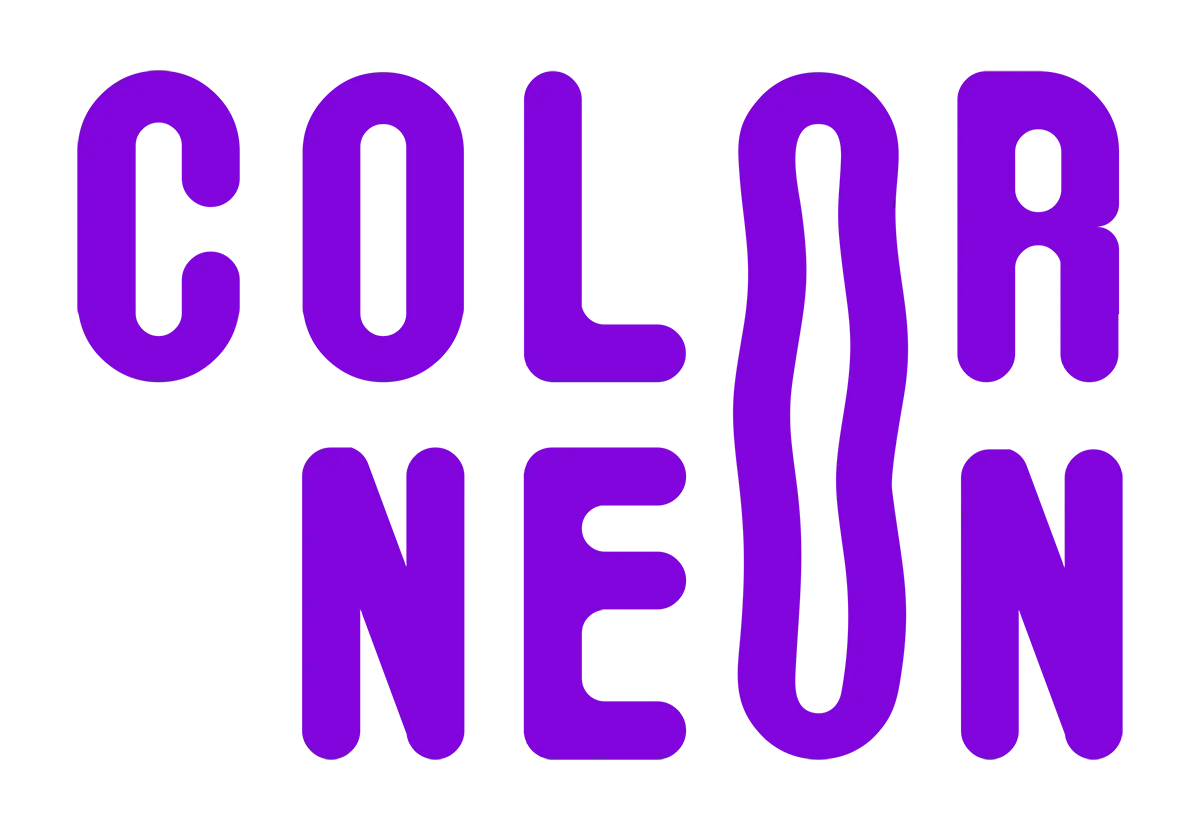 Color Neon logo Purple and transparent, neon sign seller custom designs and personalise neons