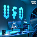 Panneaux muraux LED RGB HexaGlow avec installation facile et personnalisation infinie des couleurs pour une ambiance moderne et artistique.