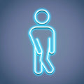 Men’s Restroom Neon Sign lit up in bold neon lights, ideal for bars, restaurants, and commercial spaces for easy identification.