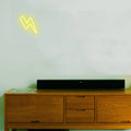 Close-up view of the Thunderclap Neon Light with a dynamic lightning bolt design, adding an electrifying glow to any room.